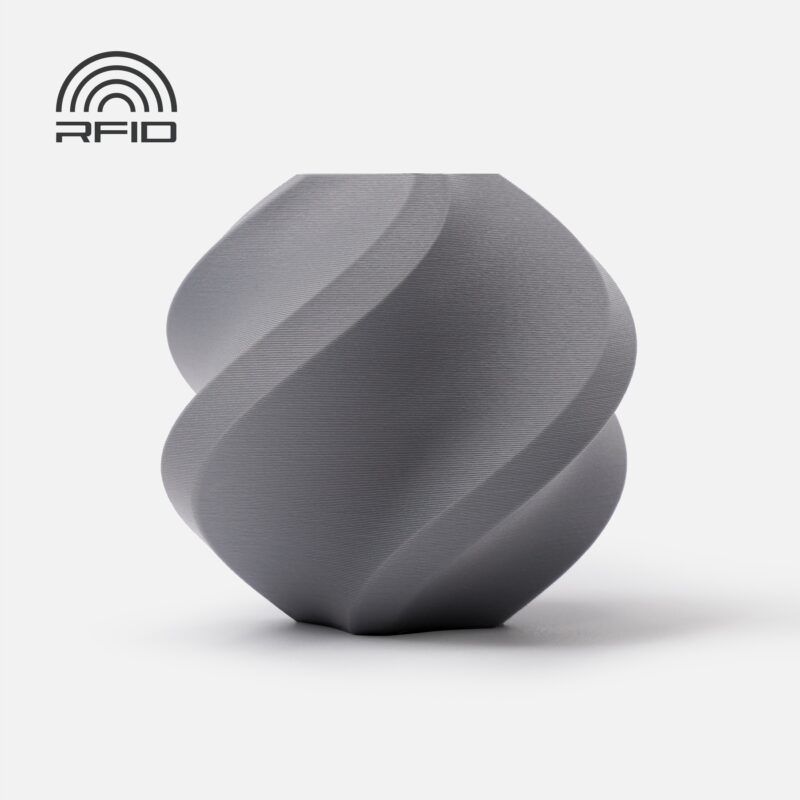 PLA - Matte Refill пластик без котушки Bambu Lab Filament Ash Gray з RFID чіпом для 3D-принтера (111102) 1 кг
